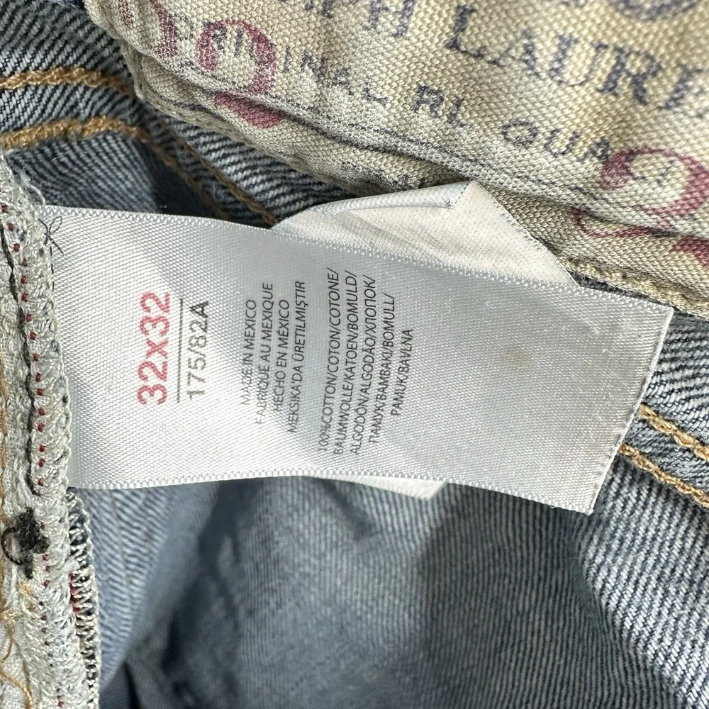 Polo Ralph Lauren Selvedge Jeans Mens 32x32 Blue 100% Cotton Hampton‎ Straight
